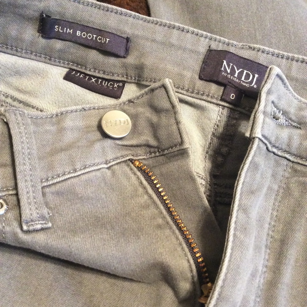 NYDJ Slim Bootcut stretch gray jeans lift technology size 0 - Picture 9 of 14